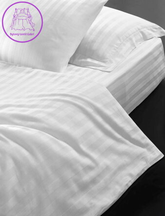 Povlak Atlas Gradl  70x90cm Bílý - česaný 145g/m2, proužek 2cm