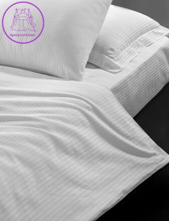 Povlak Atlas Gradl  70x90cm Bílý - česaný 145g/m2, proužek 4 mm