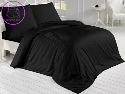 Povlečení Satén 140x200, 70x90cm černá