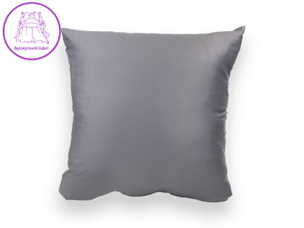 Saténový povlak na polštář antracitový
