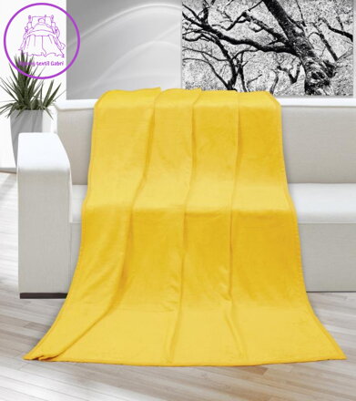 Deka micro jednolůžko 150x200cm žlutá