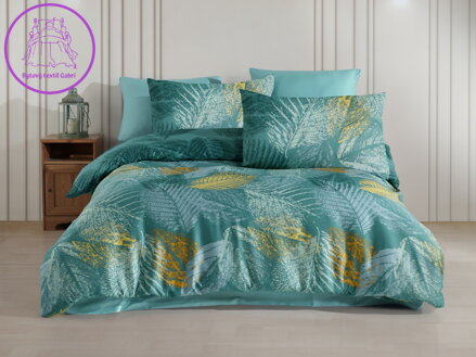 Francouzské povlečení Satén 200x200, 70x90cm Paloma green