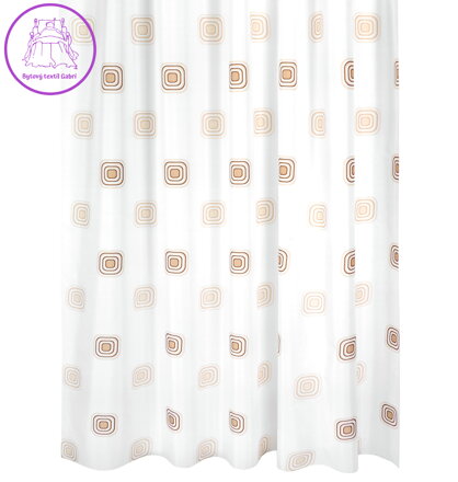 Koupelnový závěs Čtverce béžové