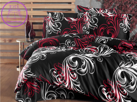 Saténový povlak na polštář Atlantis red