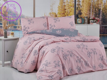 Prodloužené povlečení bavlna 140x220, 70x90cm Liana pink