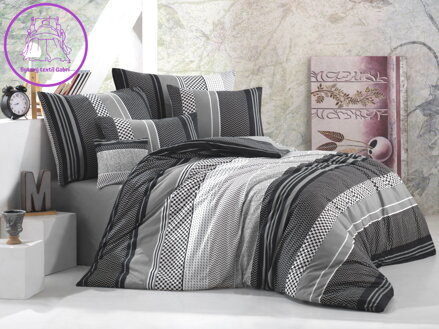 Prodloužené povlečení bavlna 140x220, 70x90cm Sorento black