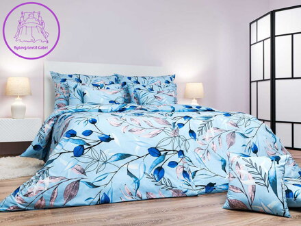 Povlečení krep Milaya modrá 140x200, 70x90 cm