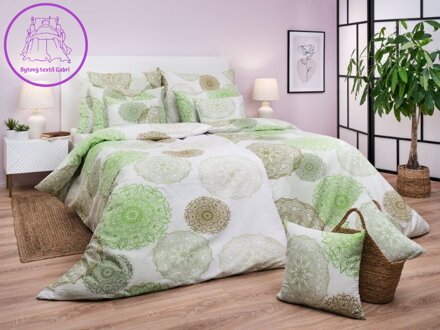 Povlečení flanel Magic světle zelená 140x200, 70x90 cm