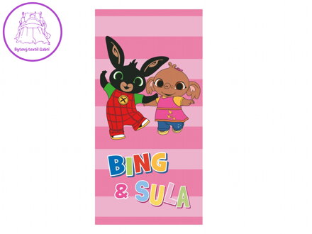 Osuška Králíček Bing Playing together 70x140 cm