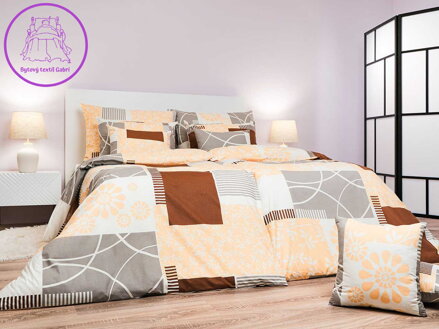 Povlečení bavlna Bluemoon nugát 140x200, 70x90 cm II.jakost