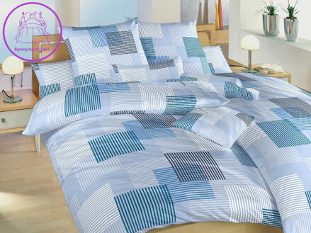 Povlečení bavlna Patrik modrý 140x200, 70x90 cm II.jakost