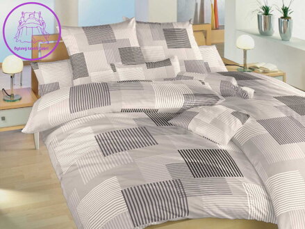 Povlečení bavlna Patrik šedý 140x200, 70x90 cm II.jakost