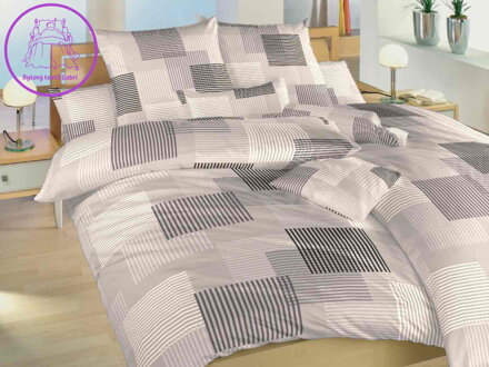 Dadka Povlečení bavlna Patrik šedý 140x200, 70x90 cm