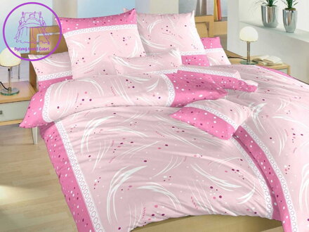 Dadka Povlečení krep Galaxie starorůžová 140x200, 70x90 cm