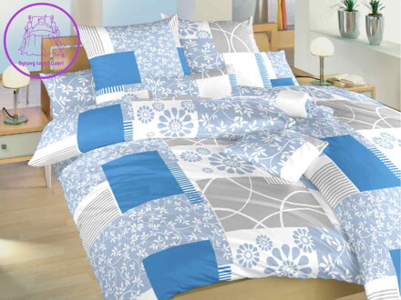 Povlečení satén Bluemoon modrý 140x200, 70x90 cm