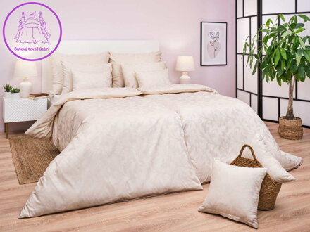 Dadka Povlečení damašek Rokoko natur 140x200, 70x90 cm