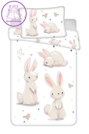Jerry Fabrics Povlečení do postýlky Králíčci baby 100x135, 40x60 cm