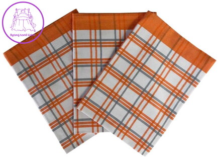 Svitap Utěrka Extra savá 50x70 cm Tradiční káro oranžové 3 ks