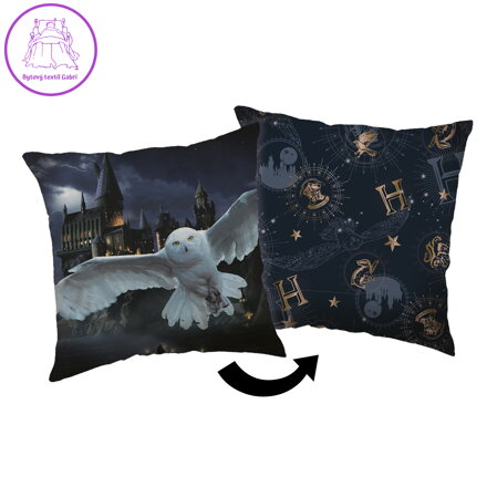 Jerry Fabrics Polštářek Harry Potter Hogwarts 40x40 cm Jerry Fabrics Polštářek Harry Potter Hogwarts 40x40 cm