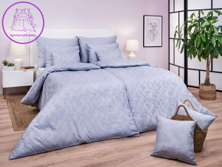 Dadka Povlečení damašek Rokoko šedé 140x200, 70x90 cm