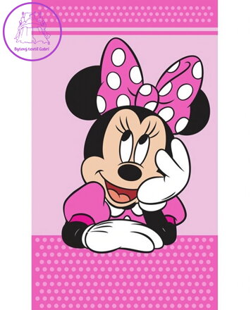 Carbotex Dětský ručník Minnie Hvězdná přání 30x50 cm