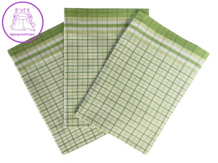 Svitap Utěrka Bambus 50x70 cm Kostka malá zelená 3 ks