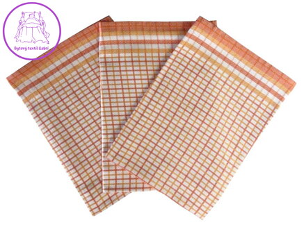 Svitap Utěrka Bambus 50x70 cm Kostka malá oranžová 3 ks