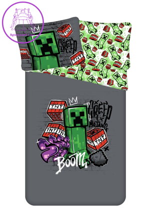 Jerry Fabrics Povlečení bavlna Minecraft Metro Art 140x200, 70x90 cm