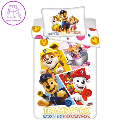 Jerry Fabrics Povlečení do postýlky Paw Patrol 498 baby 100x135, 40x60 cm