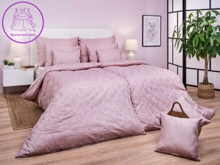 Dadka Povlečení damašek Rokoko pudrové 140x200, 70x90 cm