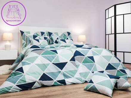 Dadka Povlečení bavlna Pyramidy mentol 140x200, 70x90 cm