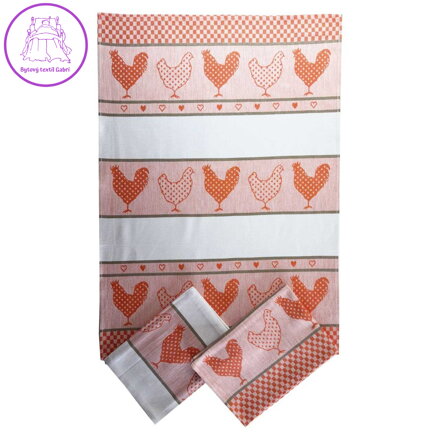 Svitap Utěrka Extra savá 50x70 cm Slepičky oranžové 3 ks