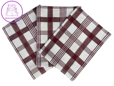 SVITAP sleep well Utěrka Extra savá 50x70 cm Káro bordó 3 ks