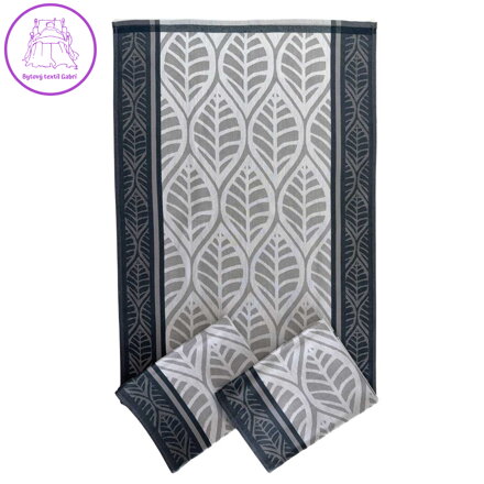 Svitap Utěrka Extra savá 50x70 cm Listy šedé 3 ks