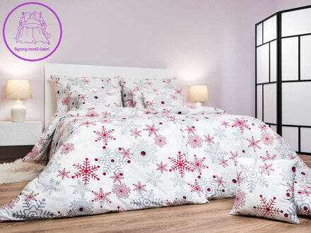 Dadka Povlečení bavlna Vločky šedé 140x200, 70x90 cm Dadka Povlečení bavlna Vločky šedé 140x200, 70x90 cm