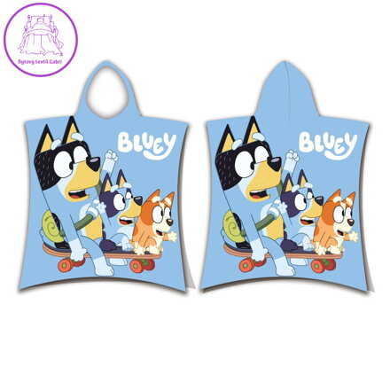 Jerry Fabrics Plážová osuška pončo Bluey Skate 50x115 cm