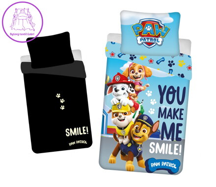 Jerry Fabrics Povlečení Paw Patrol PP325 svítící efekt 140x200, 70x90 cm