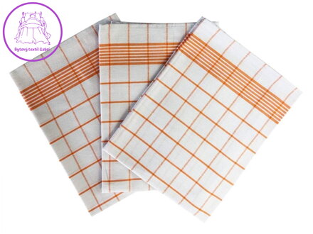 Svitap Utěrka Negativ Egyptská bavlna 50x70 cm bílá/oranžová 3 ks