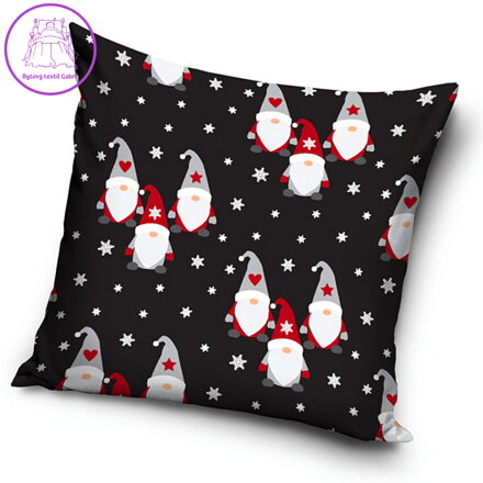 TipTrade Vánoční povlak Skřítci mezi Vločkami 40x40 cm