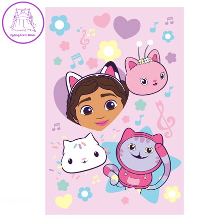 Jerry Fabrics Dětská fleecová deka Gabbys Dollhouse Music 100x150 cm