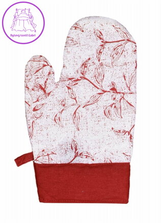 Forbyt Kuchyňská chňapka Leaf červená 1 ks 18x28 cm