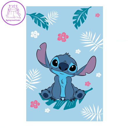 Jerry Fabrics Dětská fleecová deka Lilo a Stitch Blue 100x150 cm