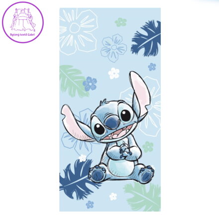 Jerry Fabrics Osuška Lilo a Stitch Ohana blue 70x140 cm Jerry Fabrics Osuška Lilo a Stitch Ohana blue 70x140 cm