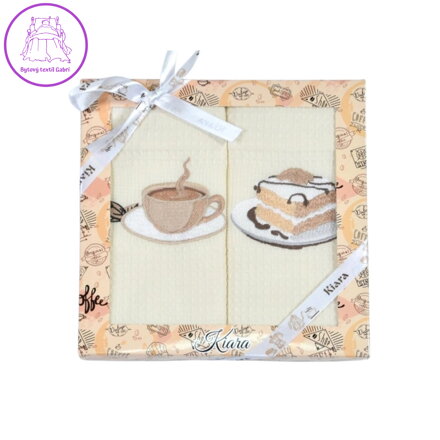 Praktik Dárková sada utěrek Kiara Šálek Kávy a dezert 50x70 cm 2 ks