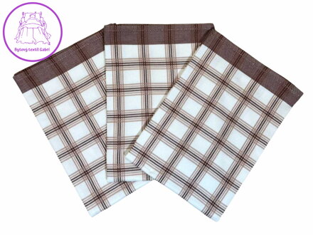 Svitap Utěrka Bambus 50x70 cm Kostka velká hnědá 3 ks