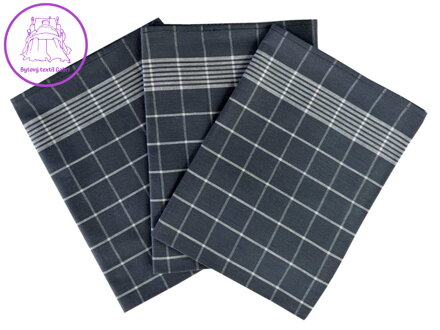 Svitap Utěrka Pozitiv Egyptská bavlna 50x70 cm tmavě šedá/bílá 3 ks