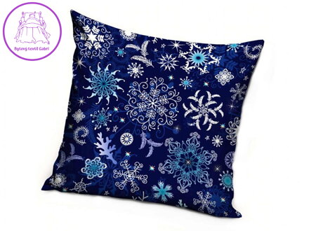 TipTrade Vánoční povlak Ledové vločky 40x40 cm