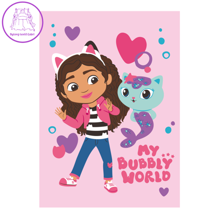 Jerry Fabrics Dětská fleecová deka Gabbys Dollhouse Bubbly World 100x150 cm Jerry Fabrics Dětská fleecová deka Gabbys Dollhouse Bubbly World 100x150 cm