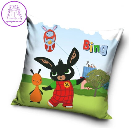 Carbotex Polštářek Zajíček Bing Pouštění draka 40x40 cm Carbotex Polštářek Zajíček Bing Pouštění draka 40x40 cm