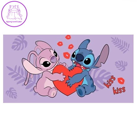 Jerry Fabrics Osuška Lilo a Stitch Kiss 70x140 cm Jerry Fabrics Osuška Lilo a Stitch Kiss 70x140 cm